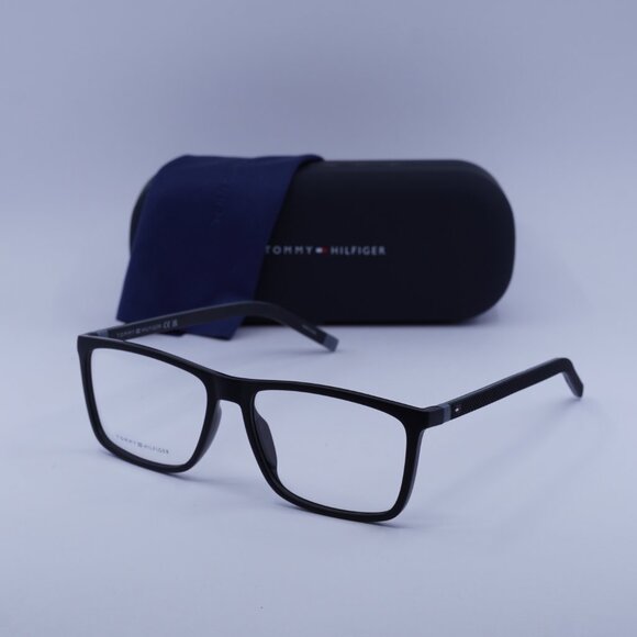 Tommy Hilfiger TH 1742 008A 00 Rectangle Eyeglasses – Black/Grey 56mm - Picture 4 of 10